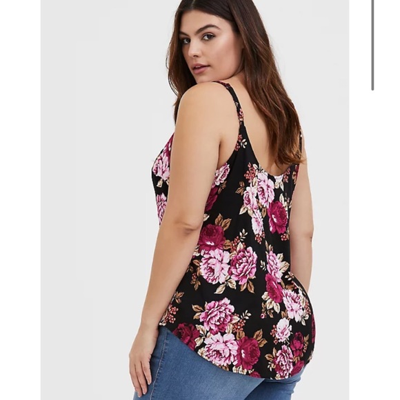 NWT TORRID Ava Black Floral Cami - Picture 3 of 11